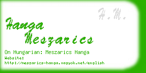 hanga meszarics business card